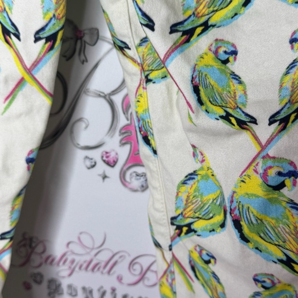 Dittos pants parrot 🦜 bird rainbow printed soft buttery fabric stretch bottoms - Picture 7 of 13
